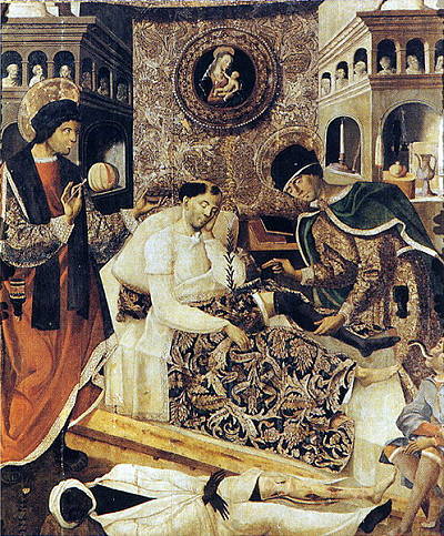 El milagro de San Cosme y San Damián atribuido a Fernando del Rincón. En la actualidad, en el museo del Prado.